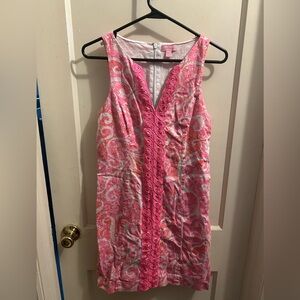Lilly Pulitzer Ryder‎ shift dress in the "Pink Pout PBJ" print size 2
